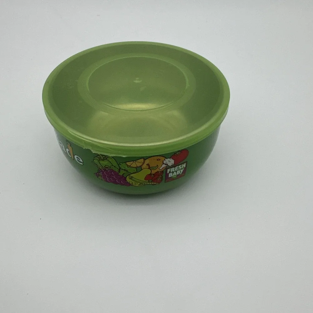Fresh Baby So Easy Baby Food Bowl with Lid - Green - Stainless Steel - Organic